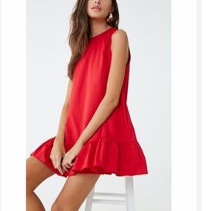 Red skater dress